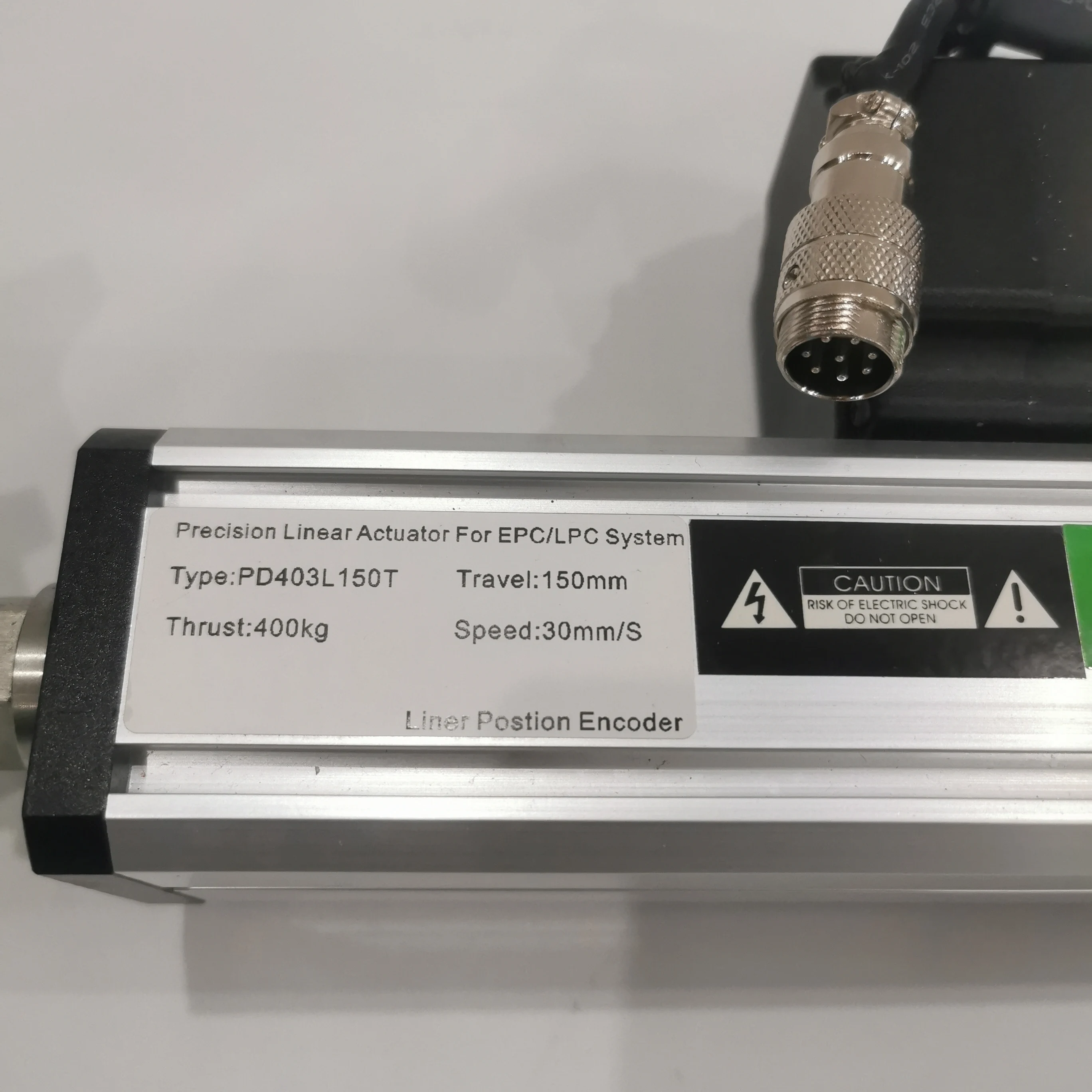 PD403L150T Precision Linear Actuator For EPC/LPC System Travel:150mm Thrust:400kg Speed:30mm/s