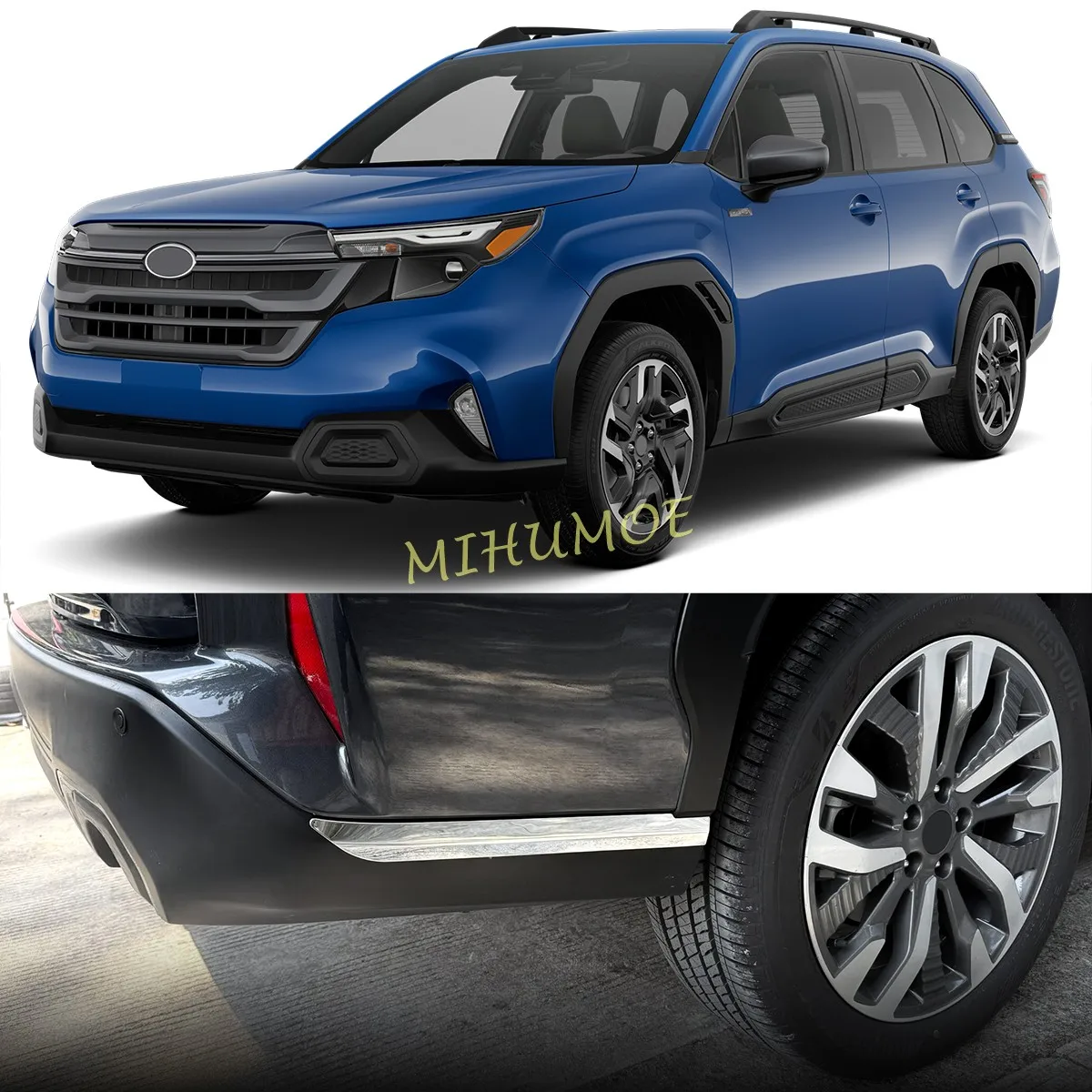 

Для Subaru Forester 2025 2026, защита заднего бампера автомобиля, угловая защита, полоски против царапин, наклейки, защитные наклейки из нержавеющей стали