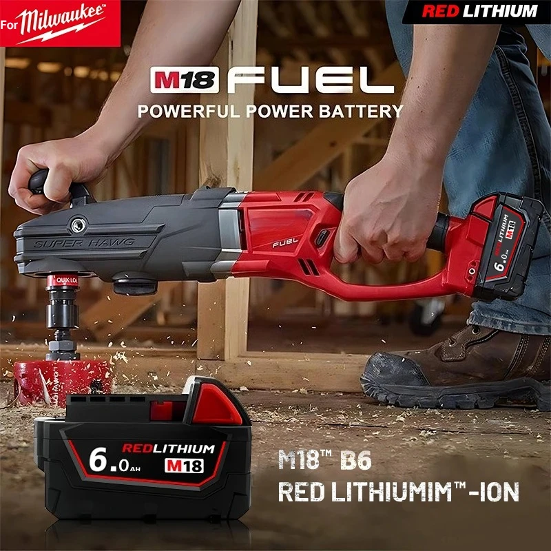 

Original Genuine For Milwaukee M18 Battery, M18B6，5.0Ah 6.0Ah, For Milwaukee 48-11-1860 48-11-1850 1840 Tool Lithium Battery