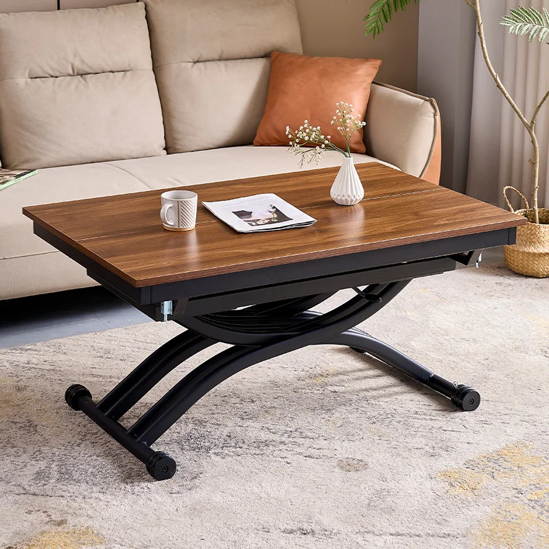 طاولة قهوة قابلة للرفع وطاولة طعام مزدوجة الأغراض وطاولة شقة صغيرة اثنين في واحد وغرفة معيشة منزلية قابلة للطي
