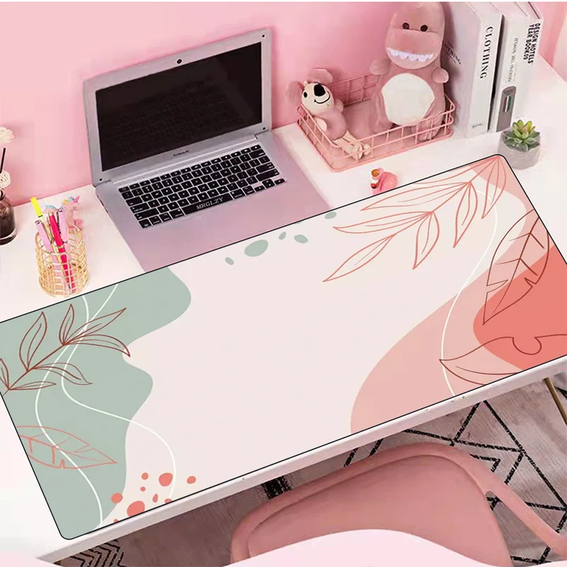 mouse pad line type Striped Flower Gaming Mouse Pads pad for computer mouse 90x40 Desk Mat mousepad company pink deskaccessories