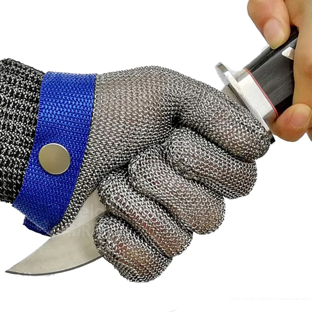 Metal Glove Level Stainless Steel Safety Kitchen Cuts Glove for Fish Fillet Processing Wood Carving Safety Butcher Glove