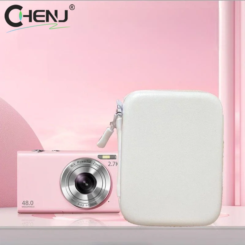 1Pcs Mini CCD Cameras Protective Case With Travel Cover Mesh Pocket For Accessories And SD Cards Digital Camera Bag