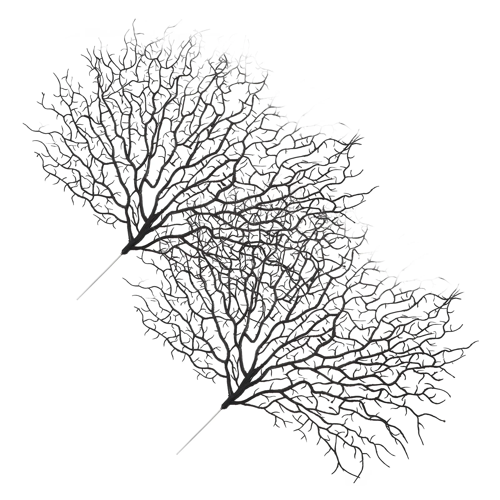 

2pcs Artificial Coral Branches Coffee Color Dry Decorations Vase Filling DIY Tree Twigs Home Table Decor Plastic Floral