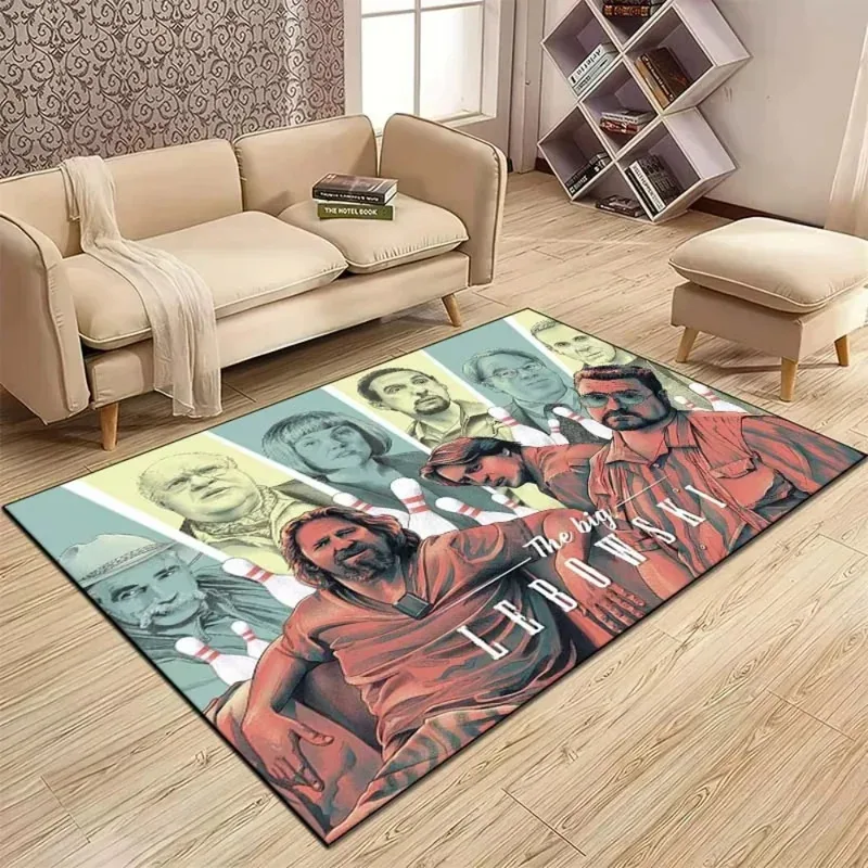 

MBG23The Big L-Lebowski Pattern Carpet for Living Room Non-Slip Floor Mat for Kitchen Bedroom Laundry Entrance Floor Decor 4Fb&