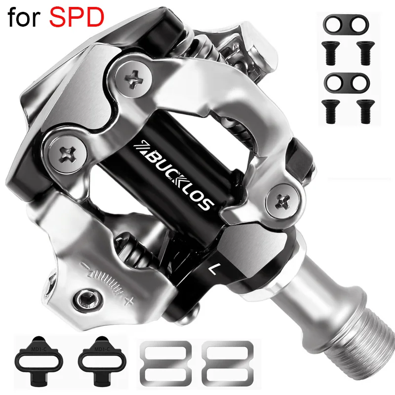 BUCKLOS Bike Pedal for Shimano SPD Ultralight Aluminum Sealed Bearings Mtb Bicycle Pedals Non-Slip Waterproof Bicycle Parts