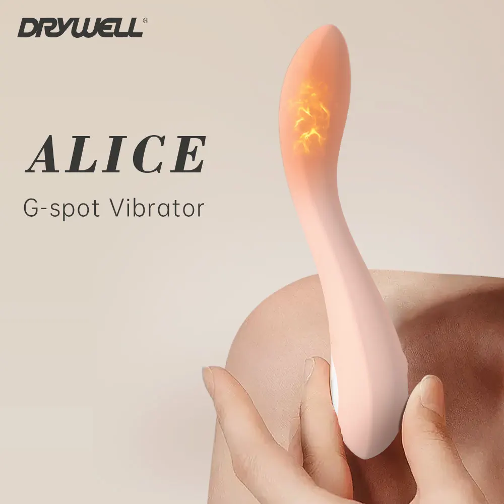 DRY WELL G-Spot Heating Rose Vibrator Clit Tits Anal Stimulator 10 Vibration Modes Waterproof Finger Dildo Sex Toy for Women