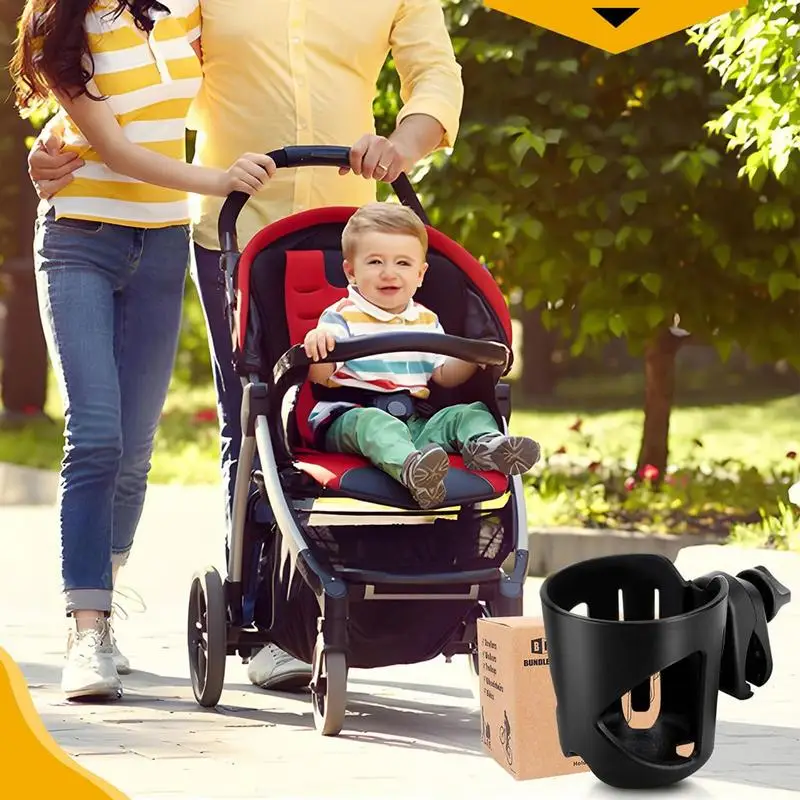 Scooter Cup Holder Adjustable Clamp Cup Holder 360 Degree Rotation Large Caliber Organizer Stroller Accessories For Baby