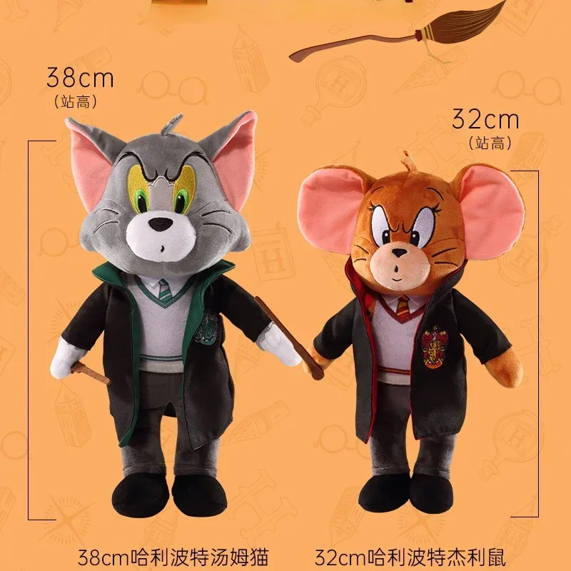 Tom And Jerry Plush Toy Kawaii Tom Cat Jerry Mouse Cosplay Harry Potter Cartoon Anime Figures Stuffed Animals Doll Toys For Kids