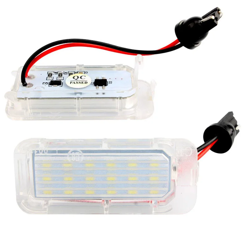 For Ford Focus 5D Fiesta Mondeo MK4 C-Max MK2 S-Max Kuga Galaxy 2Pcs Canbus LED Number License Plate Light Lamp 6000k White 12V