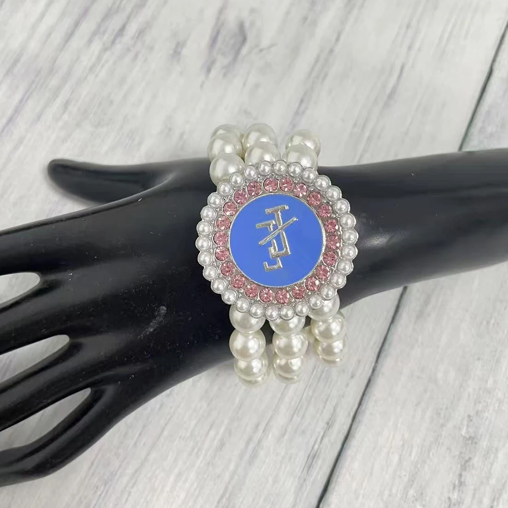 10mm Pearl Multi-Strand Stretch Bracelet – Jack & Jill (JJOA 1938) Sorority/Organization Member Gift