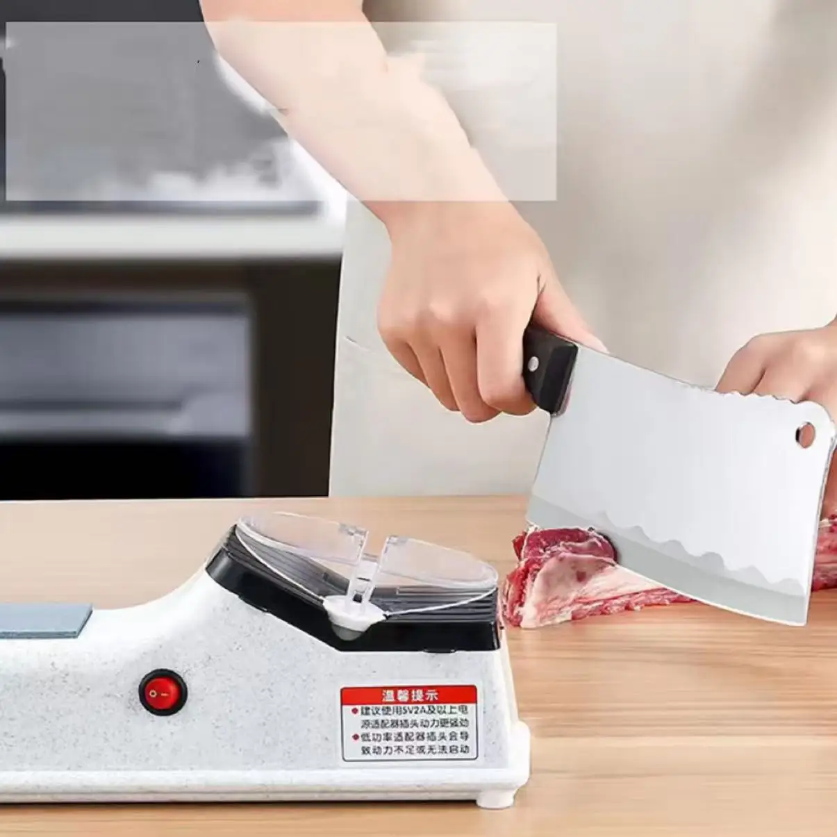 USB Electric Knife Sharpener Adjustable For Kitchen Knives Tool Knife Scissor Sharpening White medium and fine grinding blade