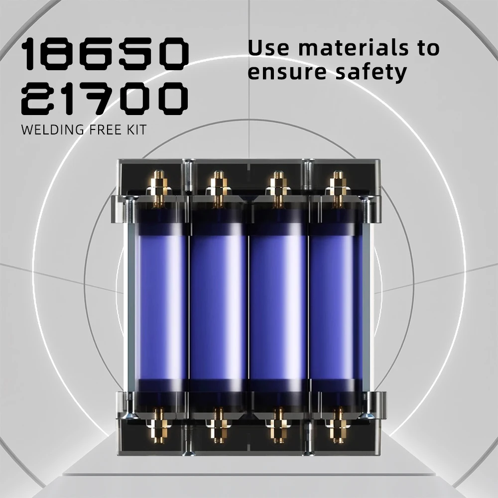 21700 18650 Energy Storage Bracket Unlimit Stitching High Capacity High Current Pure Copper Post DIY Lithium Battery Holder