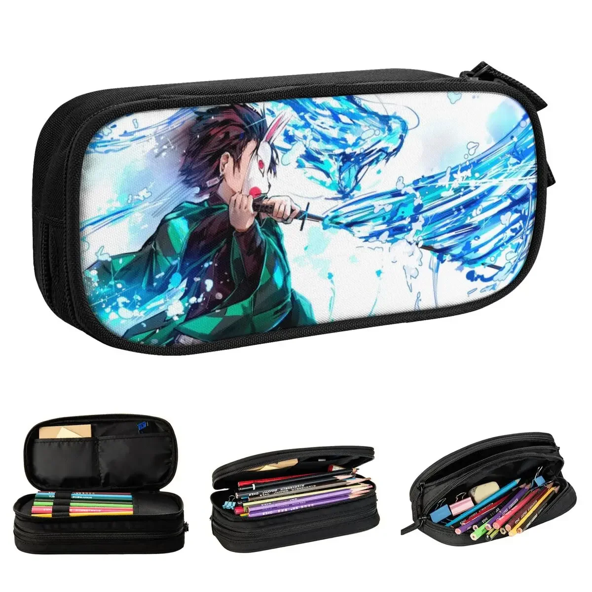 

Demon Slayer Kimetsu No Yaiba Pencil Case Fashion Pen Bags Student Big Capacity School Supplies Cosmetic Pencil Pouch