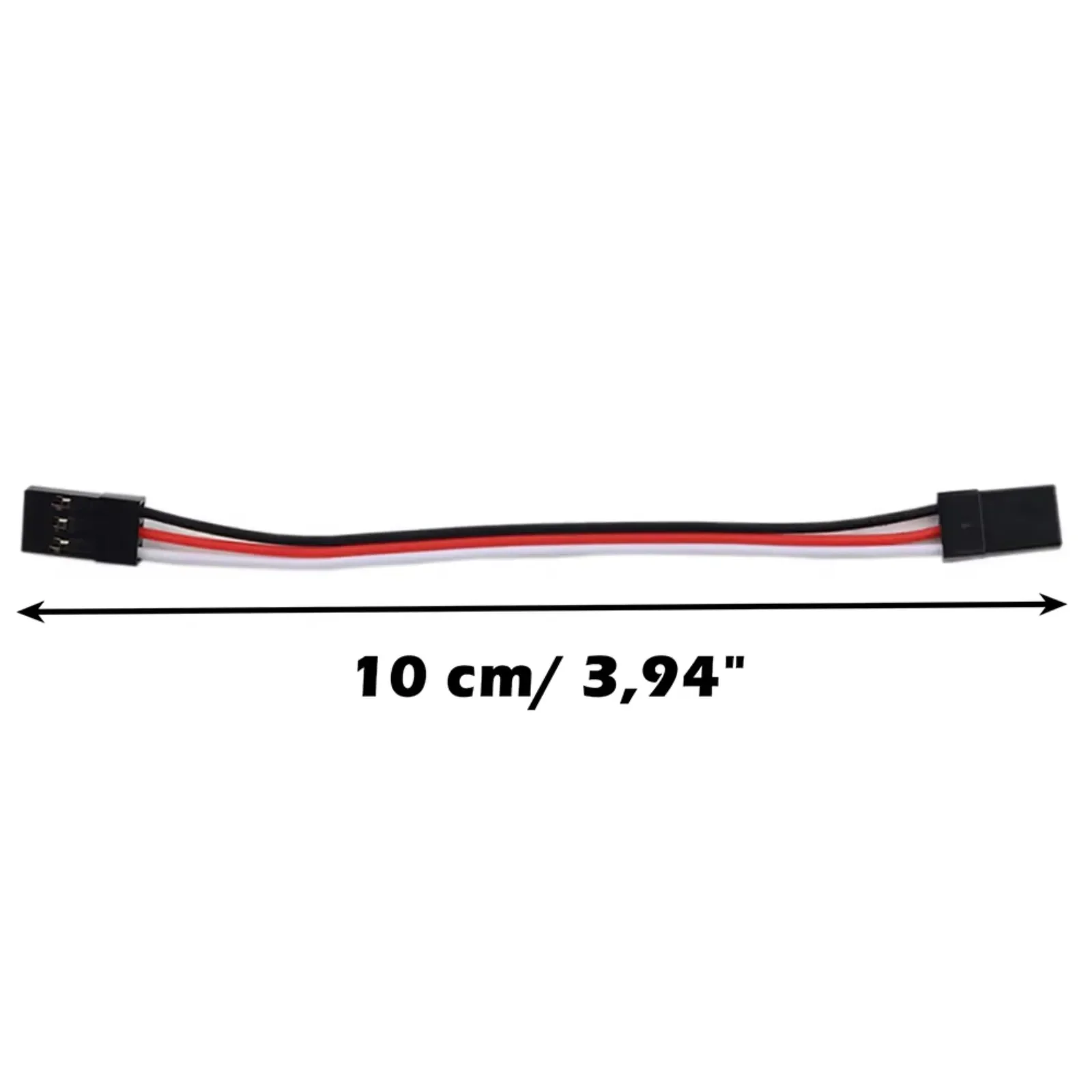 10 pz/lotto 10 cm Servo Cavo di Prolunga Cavo AWG22 Da M a M 3.93 pollici 3 Pin JR Spina Cavo del Connettore per FUTABA RC Aereo Auto Barca