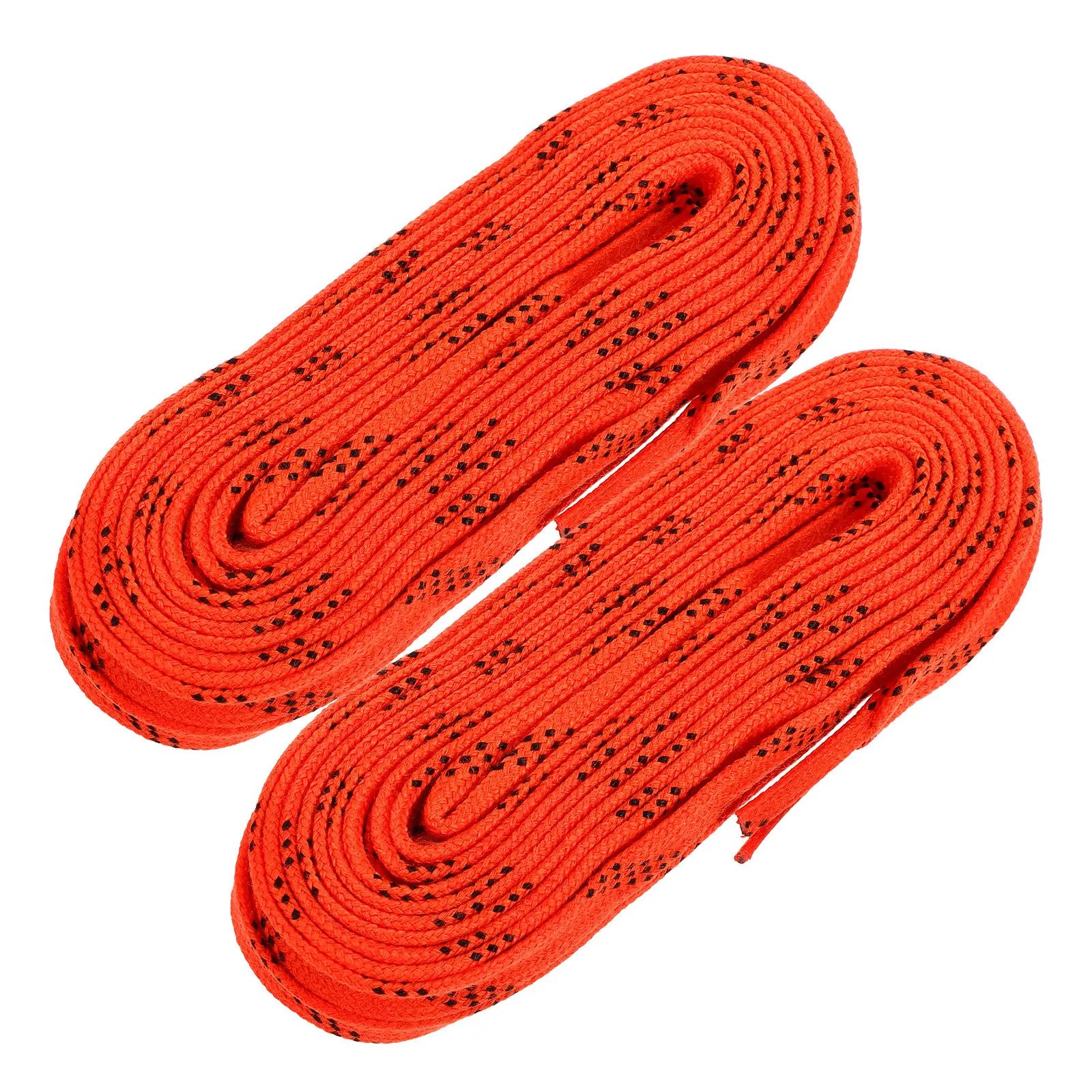 

1Pair Stylish Waxed Hockey Laces Flat Wear-Resistant Elastic Polyester Ice Skate Laces for Ice Hockey Roller Figure Skates