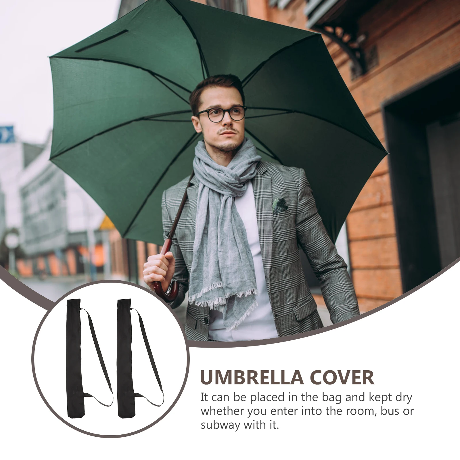 

3Pcs Durable Umbrella Pouch Water Absorbing Bag Portable Storage Solution for Car Bus Subway Travel Protection