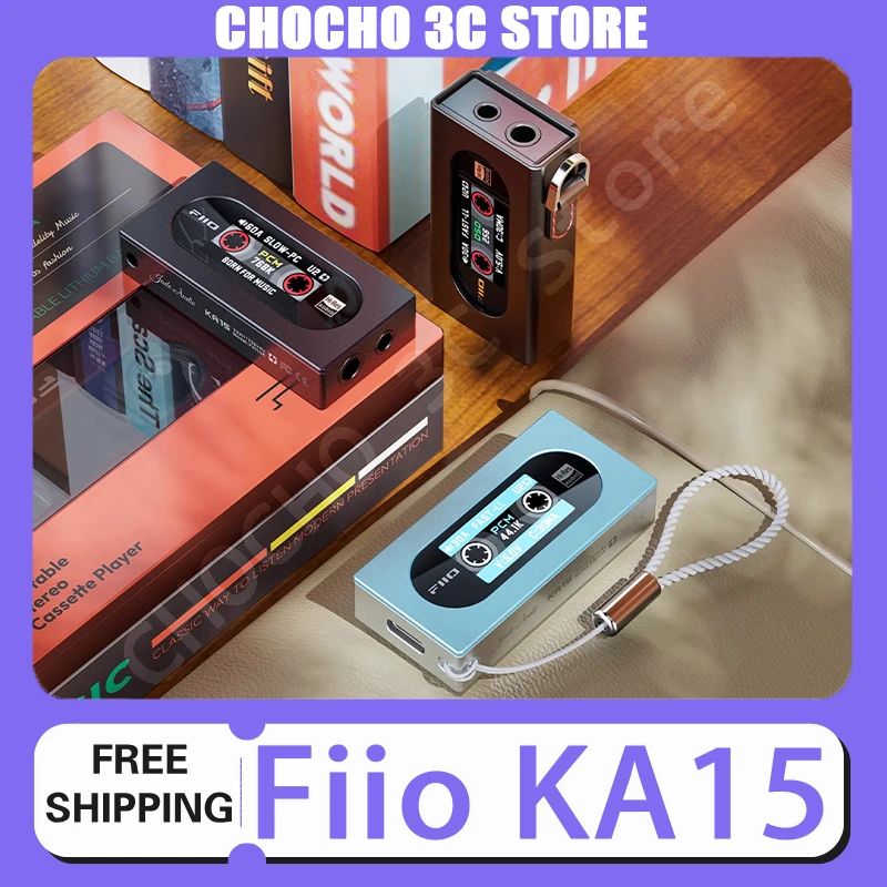 Fiio KA15 Portable Usb Dac Headphone Amplifier Usb Dongle With 3.5mm And 4.4mm Headphone Output Dsd 256 Ps5 Custom