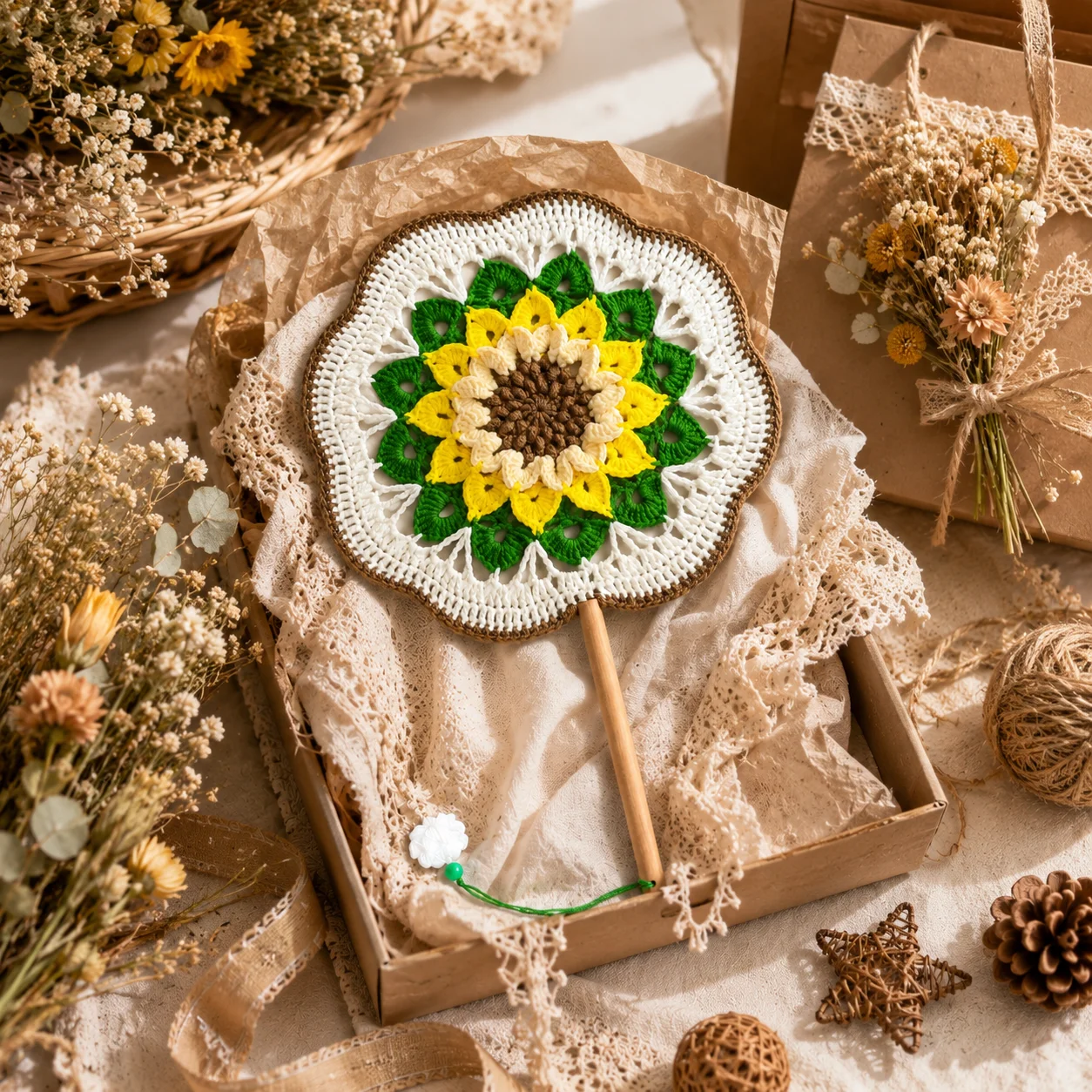 kit-de-material-para-croche-de-leque-de-girassol-artesanal-diy-criativo-para-presente-de-formatura-kit-de-artesanato-com-agu