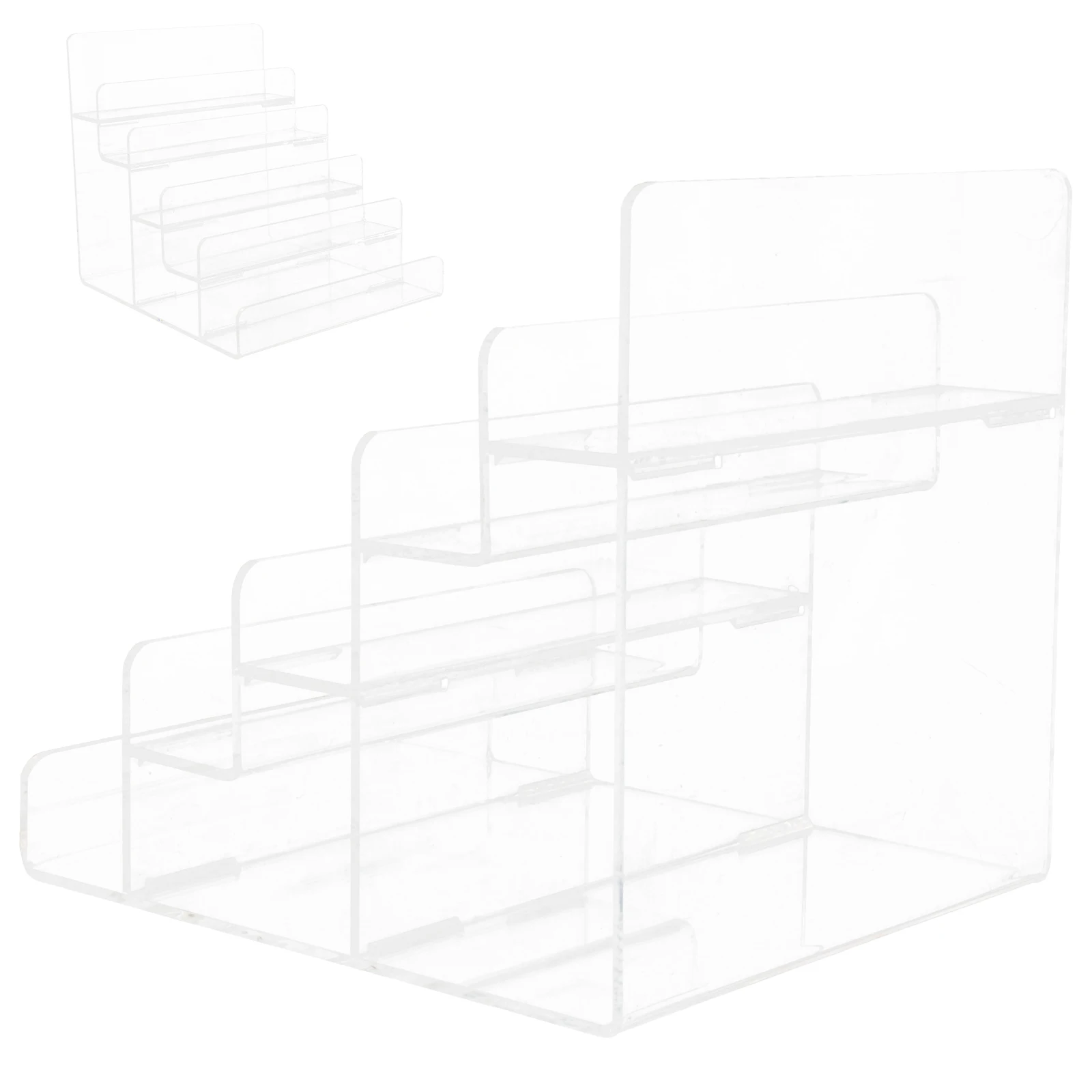 

Acrylic Display Stand for Wallets Bags Purse Holder Rack Organizer Multi Layer Home Store Trapezoid Shape Sturdy Practical