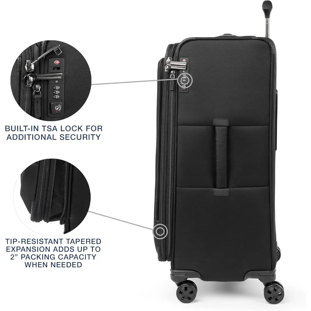 Lightweight Expandable 8-Wheel Spinner Suitcase TSA Lock Unisex Luggage for Travel and Business