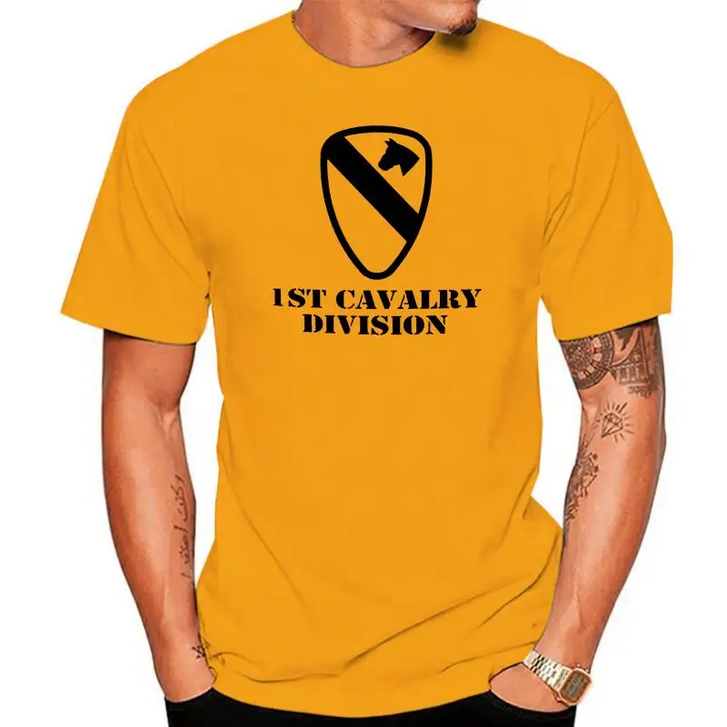 Printed Round Men Tshirt Cheap Price Army 1st Cavalry Division Subdued Veteran T-shirt