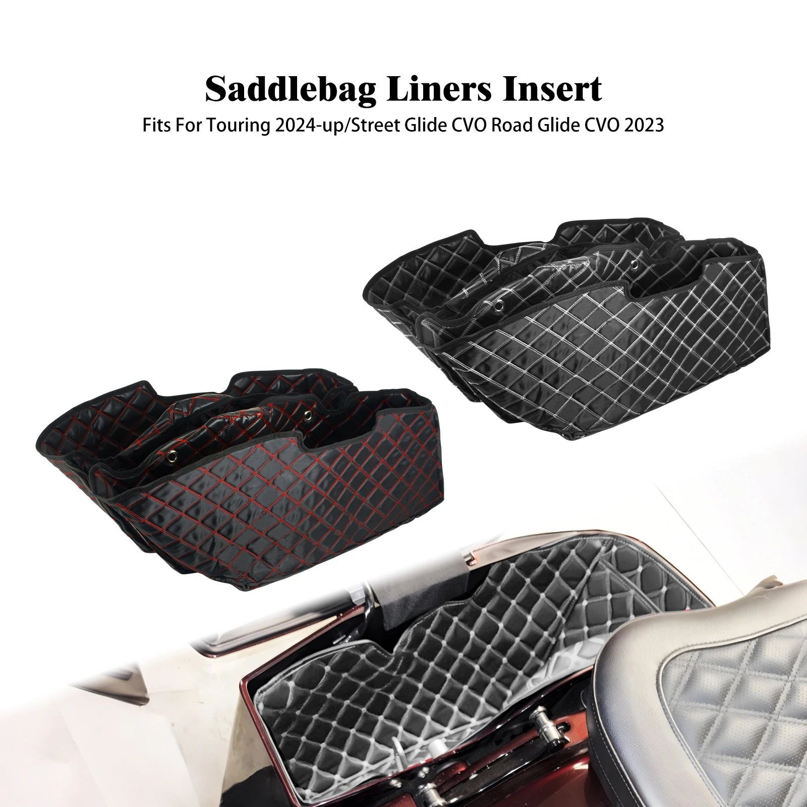 

Motorcycle Saddlebags Liner Bag Carpet Insert For Harley Touring Road Glide Electra Glide Ultra 2024-Up Street Glide CVO 2023