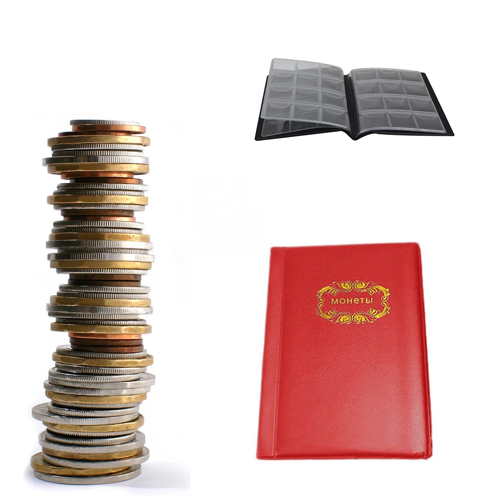 

120 Pockets Coin Collection Book Organizer for Album Holder Collecting Books Collectors