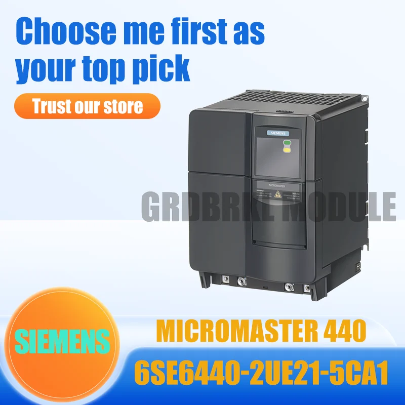 

Оригинальный инвертор SIEMENS 6SE6440-2UE21-5CA1 MICROMASTER 440, 1.5 кВт, 3 фазы, 500-600 В