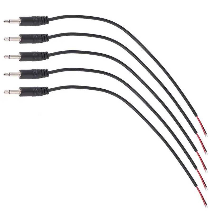 

10pcs 3.5mm Male Plug To Bare Wire Open End Mono Plug Connector Audio Cable For Headphone Headset Earphone Microphone