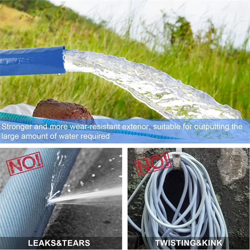 

BAAR-1.5" X 20 FT Pool Backwash Hose With 2 Hose Clamps PVC Swimming Pool Backwash Hose For Inground Pools For Swimming Pools
