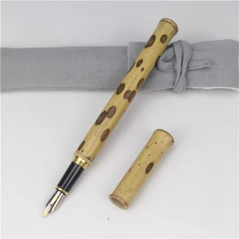 High-grade Bamboo for Fountain Pens Hand Polished F 0.5mm Ink Pens for Writing Office Writing Student Portable Stationery