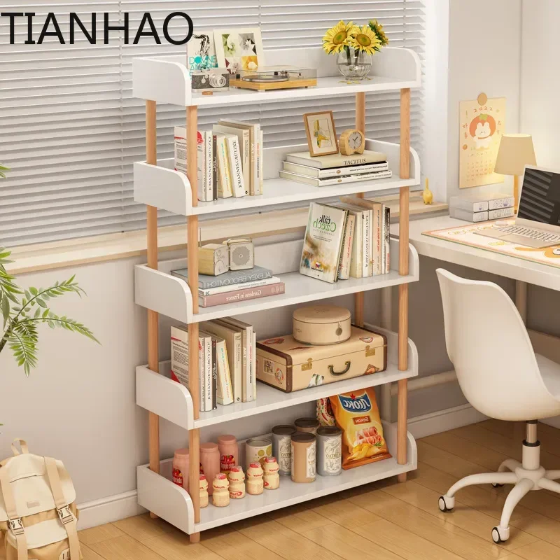 Multi-layer Storage Shelf – Simple Display Stand for Living Room, Floor Bookshelf & Bedroom Cabinet