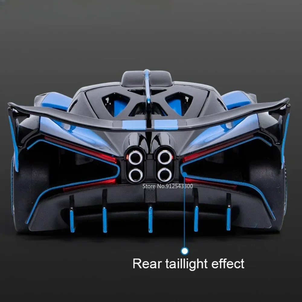 รถของเล่นโมเดลโลหะผสม BOLIDE Atlantic ขนาด 1:24 พร้อมเสียงและไฟ มีระบบดึงหลังเปิดประตูได้ ของเล่นสะสมสำหรับเด็ก