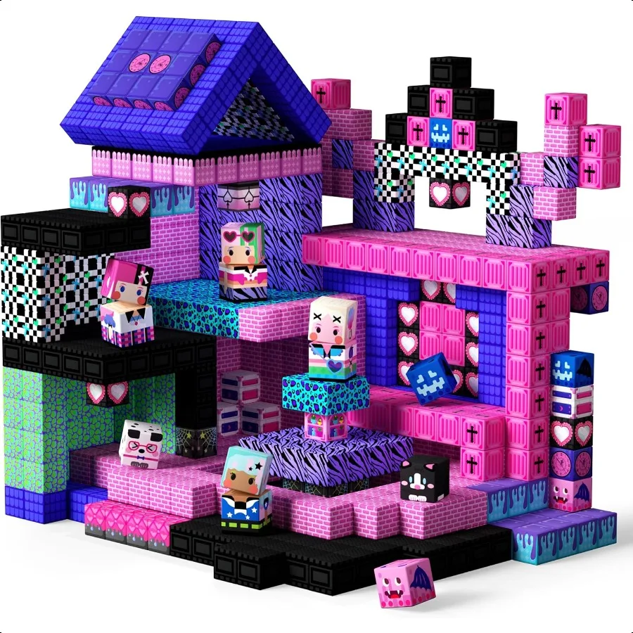 

GobiDex 100PCS Magnetic Blocks for Girls Build MagWonder with Magnet Building Toys Set Princ Sensory Gift for Boys Girls Birthd