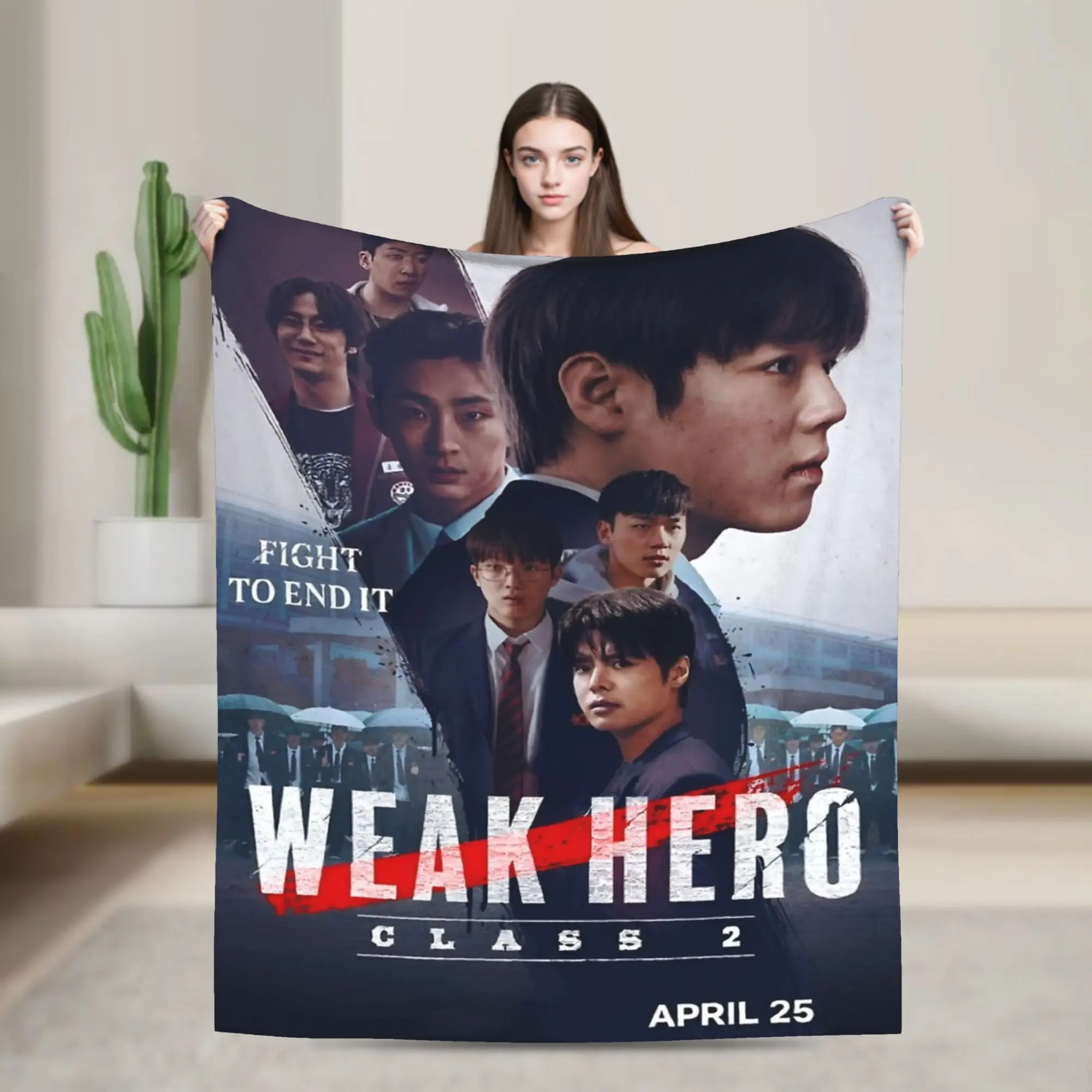 Weak Hero Class 2 kdrama, Weak Hero Season 2 Flannel Blanket Winter  Warm Throw Blanket for Bedroom Bedspread Sofa Bed Cover