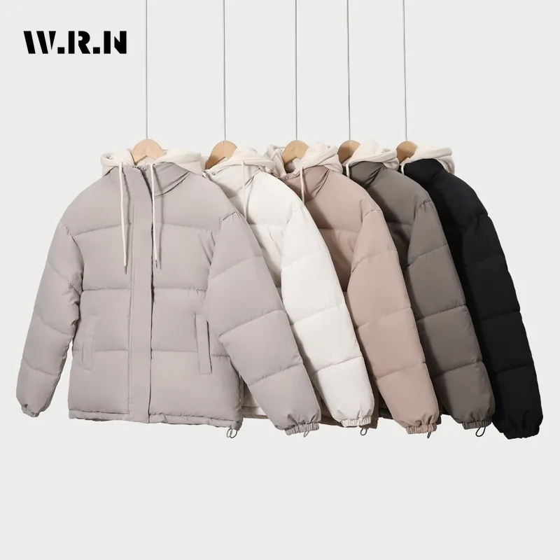 

Women Casual Simple Style Long Sleeve Single Breasted Parkas 2023 Winter Oversized Outerwear Jacket Fashion Warm Solid Coat