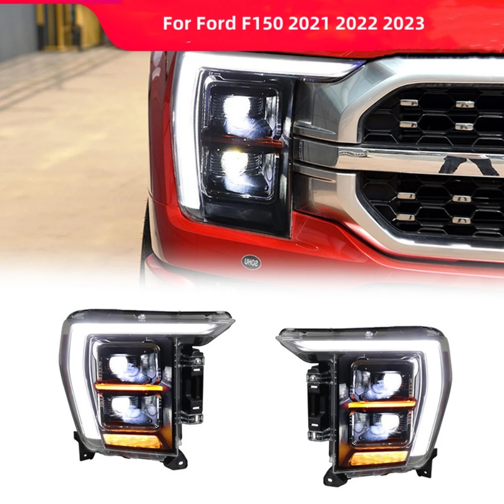 

Car Styling Headlights For Ford F150 2021 2022 2023 F-150 LED Lens Daytime Running Lights Running Full LED Headlight Assembly