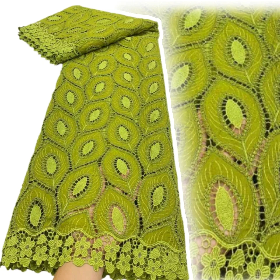

Перфорированное шелковистое кружево, оригинальное корейское вышитое гипюровое кружево 202, Дубай, ткань для празднований, африканский шнур, ткань для шитья, Абая S1354