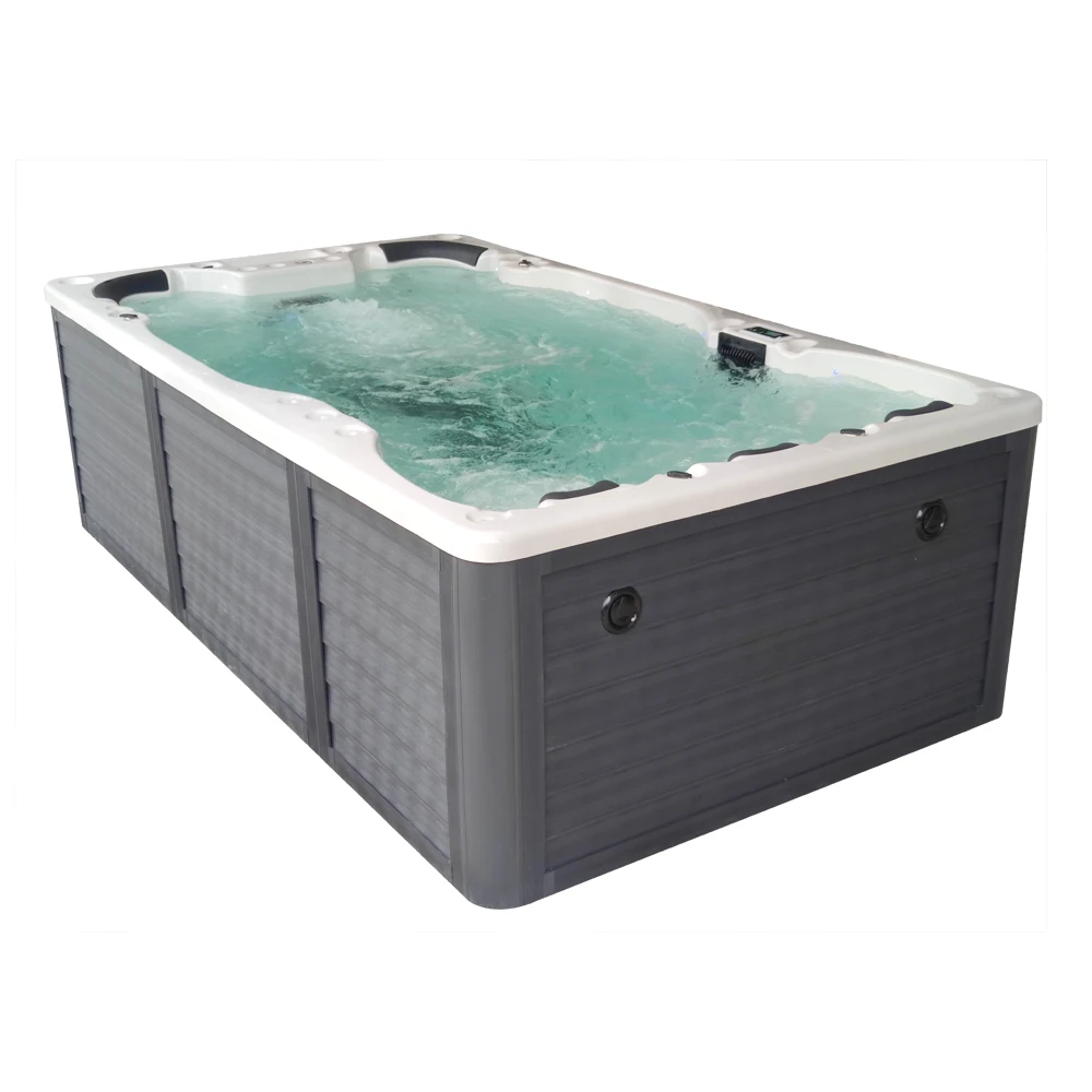 Freestanding Endless Spa Pool Swim Spa Backyard Whirlpool Massage Bathtub Hot Tub Outdoor For Family Party