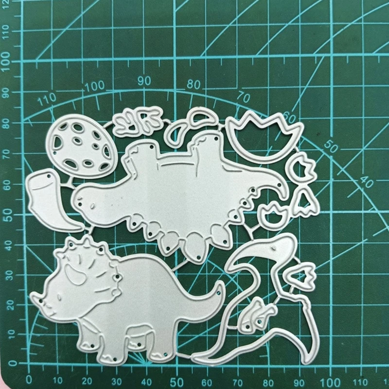 Fustelle in metallo Fustelle per dinosauri Stencil Modello taglio fai-da-te per album ritagli, biglietti carta, lavori