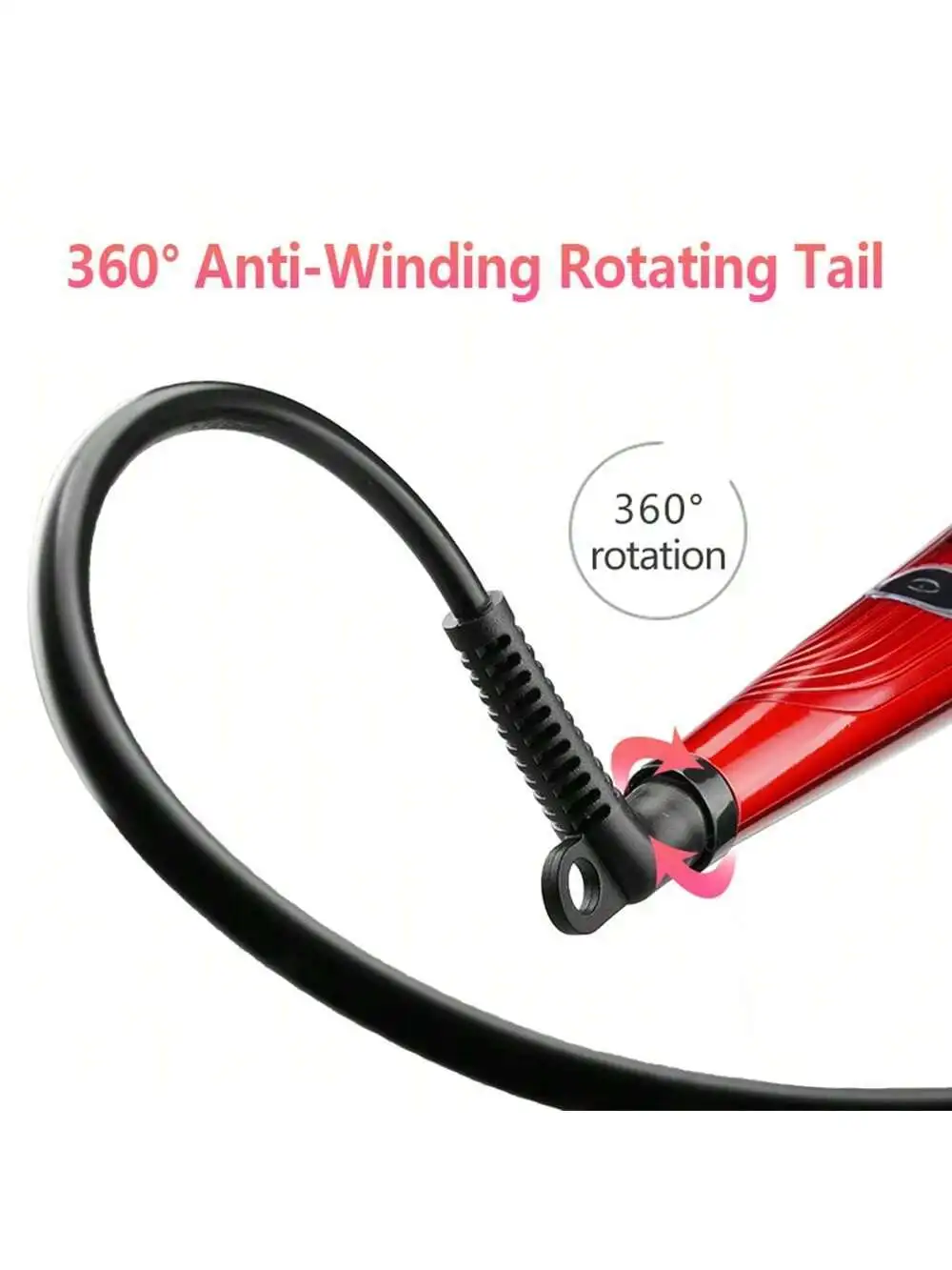 مكواة تجعيد حلزونية صغيرة مريحة للاستخدام أداة تصفيف الشعر مع ميزة مضادة للحرق، أسطوانة شعر حلزونية مجعدة تجعيد الشعر التلقائي