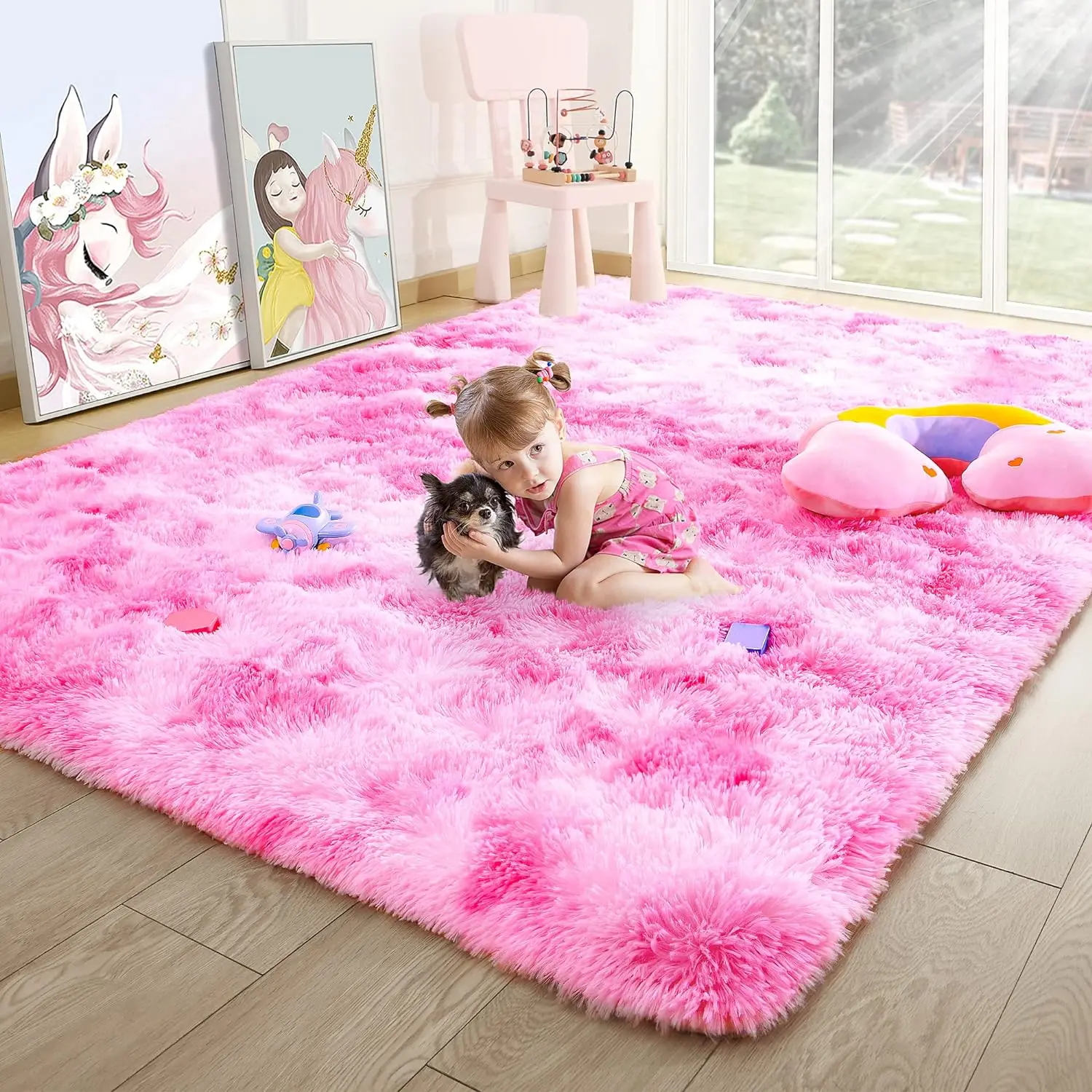 

Carpets For Living Room Modern Sofas Rainbow Fluffy Carpet Bedroom Decoration Anti-slip Large Rug Washable Floor Covering Mat