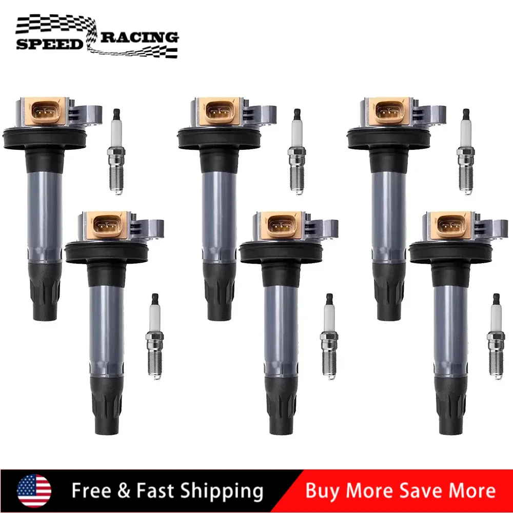 

2505-484814 BL3Z-12029-C Комплект из 6 катушек зажигания и 6 свечей зажигания для Ford Expedition Police Interceptor Sedan 3.5L 2015-2017 гг.