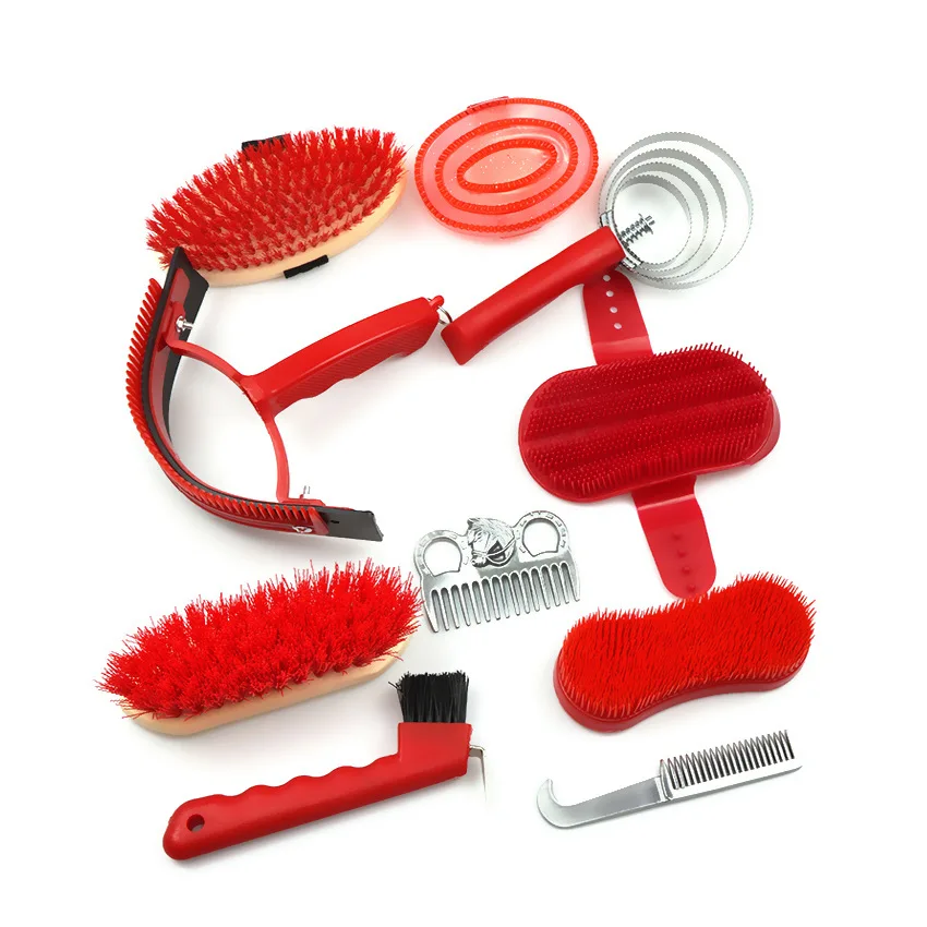10-piece Set Of Horse Cleaning Supplies, Horse Comb, Horse Brush Set, Stable Supplies Set, Special Bag Packaging