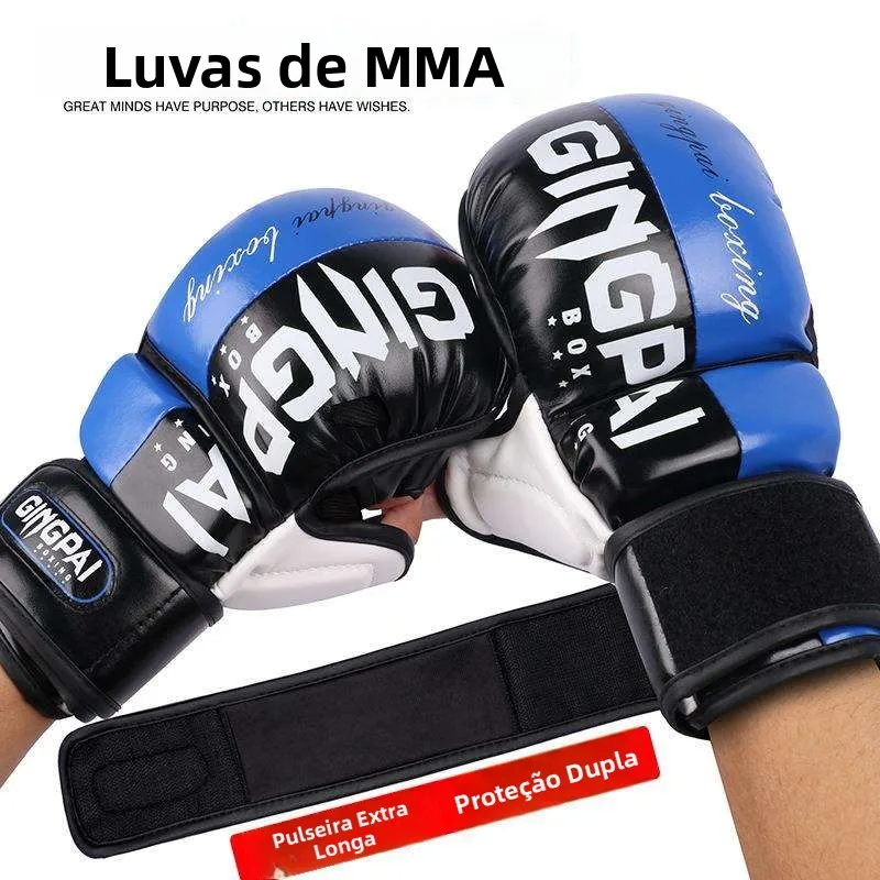 thickened-half-finger-boxing-gloves-mma-training-competition-real-combat-breathable-adult-men's-sandbag-punching-gym-sports