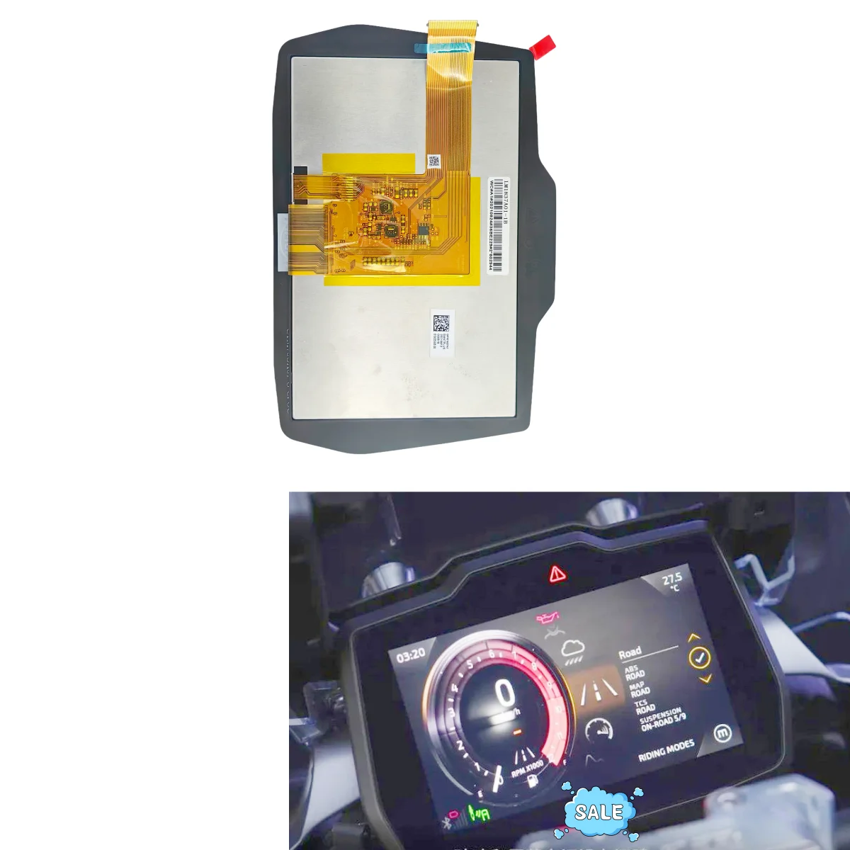 

LM1837A01-1B 7" LCD Display Repair Part for Triumph Speed Triple 1200 RS 2021 Motorcycle Speedometer Instrument Cluster