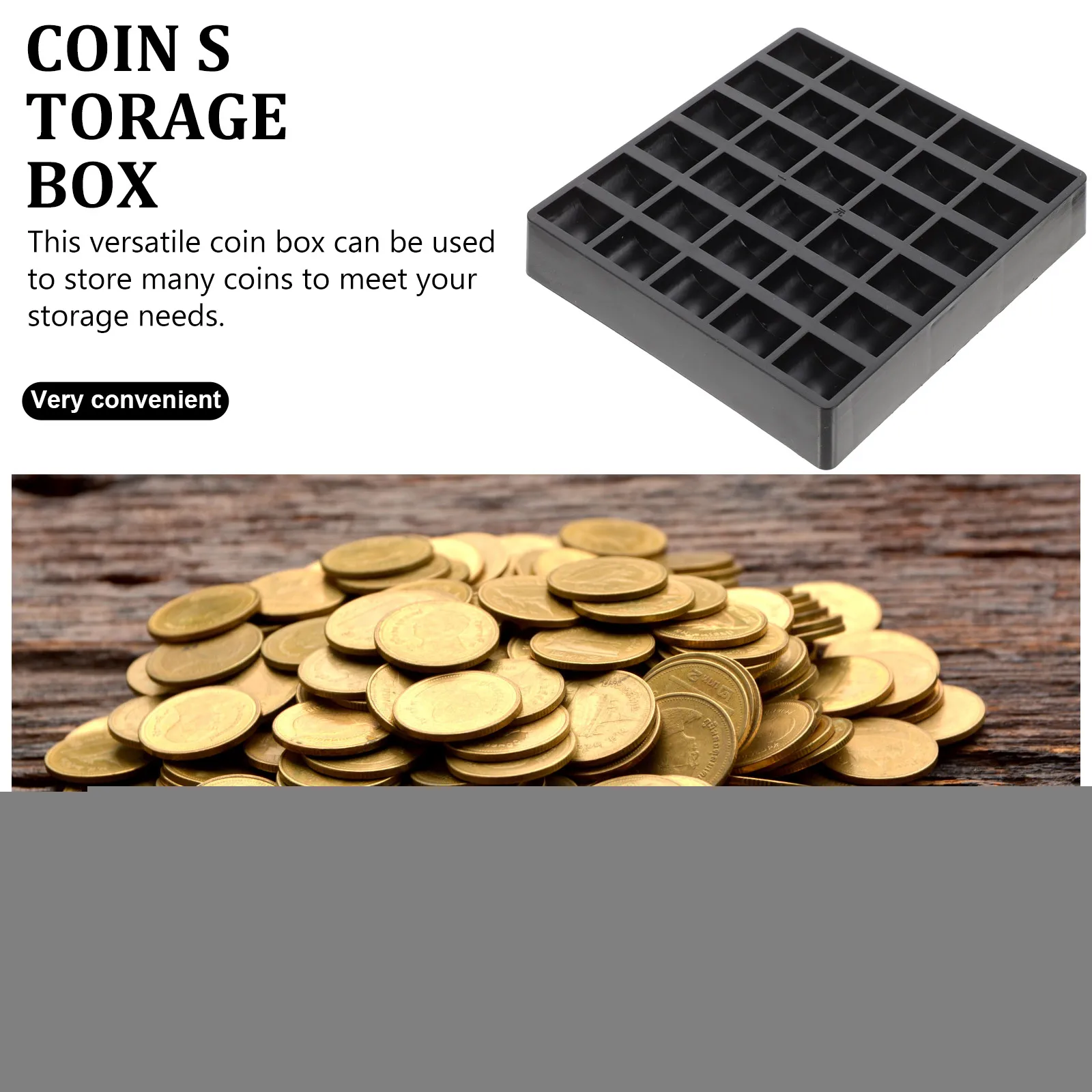 

2Pcs Coin Storage Box Plastic Material Organizer for Collectors Portable Compact Desktop Case Container