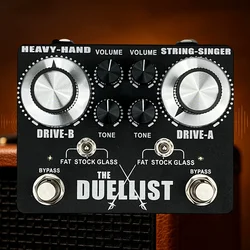 XIAO Guitar Pedal, New Version King Tone Duellist OVERDRIVE Distortion Effect Pedal, Classic Distortion Pedal, Black, True Bypas