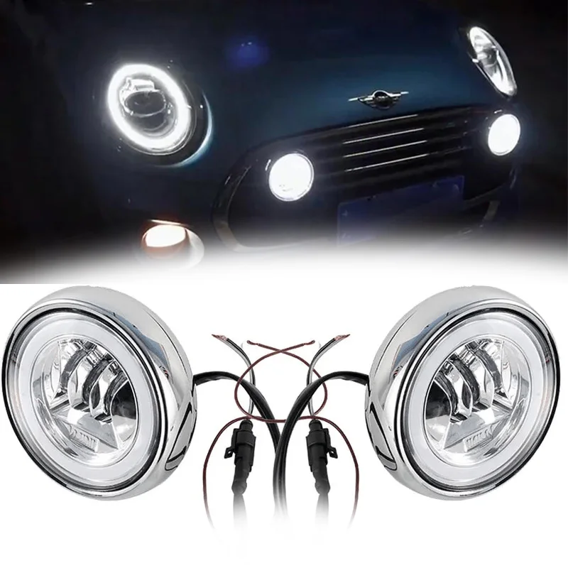 Car LED Daytime Running Light Auxiliary Bumper Grille Rally Driving Light For BMW Mini F55/F56 R55/R56 With Lamp Brackets